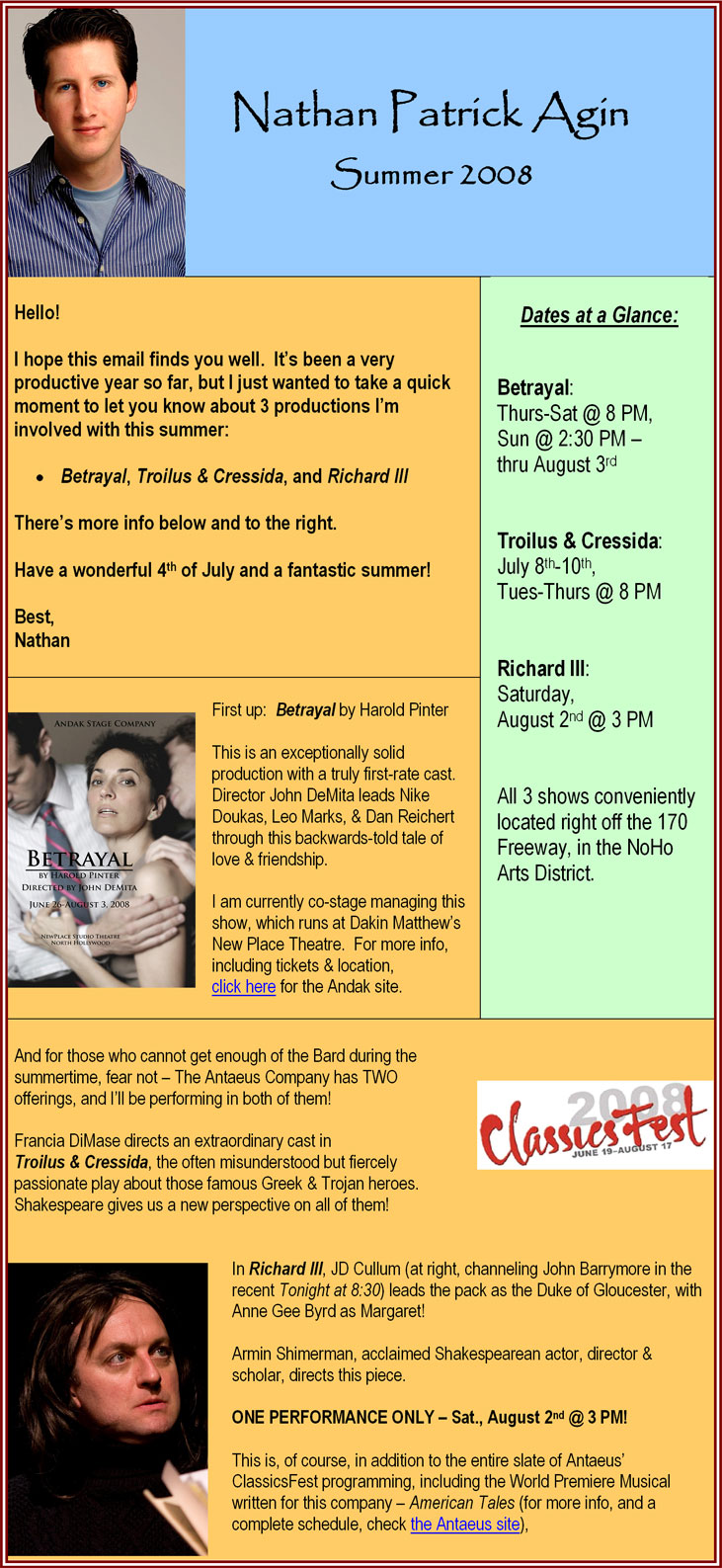 Summer 2008 Newsletter